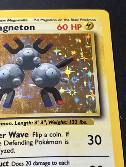 magneton base set 9/102 holo rare pokemon card - Image 3