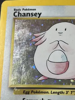 chansey base set 3/102 holo rare pokemon card - Image 2