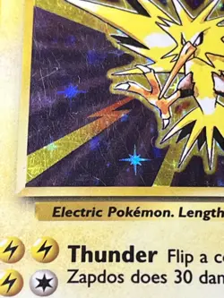 zapdos base set 16/102 holo rare pokemon card - Image 2