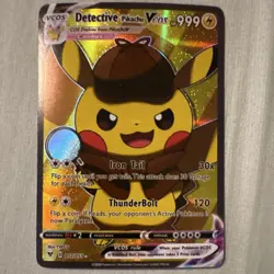 Pokemon Detective Pikachu Cosmax VCOS Holo Full Art Card 012/055 HP999 Nintendo - Image 1