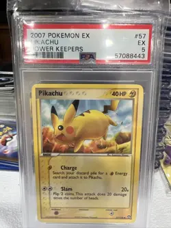 PSA 5 2007 POKEMON EX POWER KEEPERS SET PIKACHU CARD 57/108 - Image 1