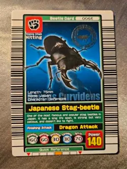 MushiKing Japanese Stag-beetle Beetle Card 006E 2003 Sega - Image 1
