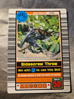 MushiKing Sidescrew Throw Skill Card 014E 2003 Sega - Image 1