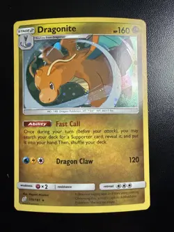Dragonite 119/181 Holo Sun & Moon Team Up Pokemon Card - Image 1
