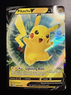 Pikachu V SWSH198 Holo Promo Sword & Shield Promo Pokemon Card - Image 1