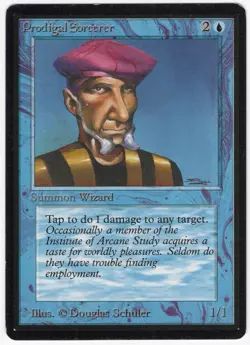 Prodigal Sorcerer 1993 Limited Edition - Beta Blue Common Creature MTG LP AZF - Image 1