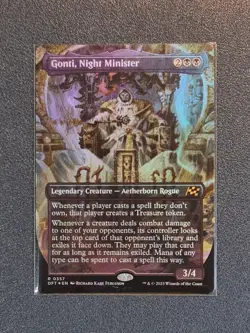 MTG Gonti, Night Minister - Borderless Foil - Aetherdrift - DFT - Near Mint+ - Image 1