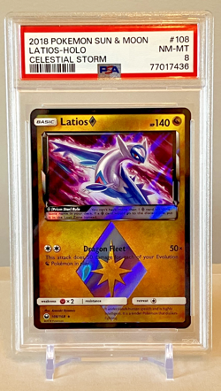 PSA 8 Latios Prism Star 108/168 Celestial Storm Holo Pokemon Card NM-MT - Image 1
