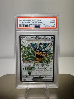 Pokemon: SVP EN Teal Mask Ogerpon EX #166 PSA 9 Mint Black Star Promo - Image 1