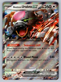 Bloodmoon Ursaluna ex 141/167 Double Rare Twilight Masquerade Pokemon NM - Image 1