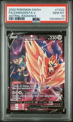2022 POKEMON SWORD & SHIELD ASTRAL RADIANCE #TG22 FULL ART/ZAMAZENTA V PSA 10 - Image 1