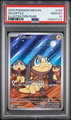 PSA 10 2025 POKEMON MEG EN-MEGA EVOLUTION | ILLUSTRATION RARE HELIOPTILE 143 - Image 1