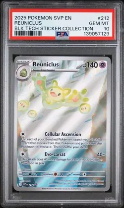 2025 POKEMON SVP EN-SV BLACK STAR PROMO #212 REUNICLUS PSA 10 - Image 1