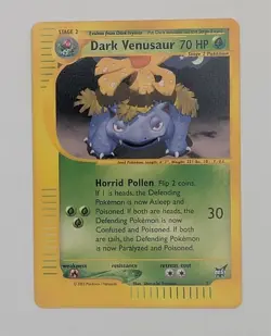Pokemon TCG Dark Venusaur Best of Game 7/9 Regular Promo Promo - Image 1