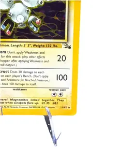 1999 Pokemon Magneton Holo Rare Fossil 11/62 - Image 3