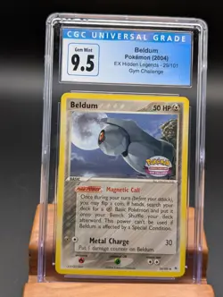 2004 Pokemon EX Hidden Legends Beldum #25 Gym Challenge CGC Gem Mint 9.5/10 - Image 1