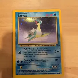 Lapras 10/62 Holo Rare Pokemon 1999 Fossil LP - Image 1