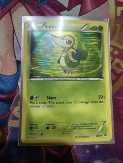 Pokemon TCG Snivy BW Black Star Promos BW01 Holo Promo LP - Image 1