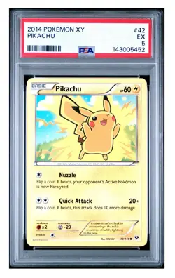2014 POKEMON XY PIKACHU 42 PSA 5 - Image 1
