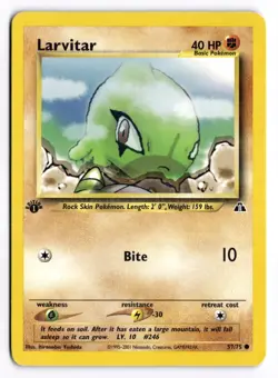 Pokemon Neo Discovery Larvitar 57/75 Common 1st Edition - Image 1