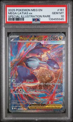 2025 POKEMON MEGA EVOLUTION SPECIAL ILLUSTRATION RARE #181 MEGA LATIAS EX PSA 10 - Image 2