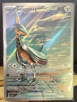 Pokemon TCG Skarmory 209/191 SV03 Obsidian Flames Holo Rare - Image 1