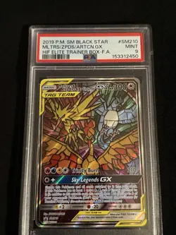 2019 POKEMON SM BLACK STAR PROMO FULL ART/MOLTRES & ZAPDOS & ARTICUNO GX PSA 9 - Image 1