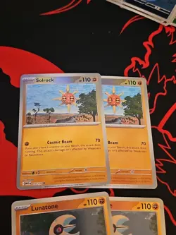 x2 Solrock 075/132 x2 Lunatone 074/132 - Mega Evolution - Pokemon TCG Playset NM - Image 2