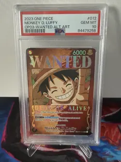2023 One Piece Pillars ST01-012 Monkey D. Luffy Alt Foil EN PSA 10 - Image 1