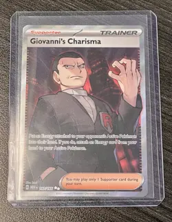 Pokemon TCG Giovanni's Charisma Scarlet & Violet Holo Ultra Rare Card 197/165 NM - Image 1