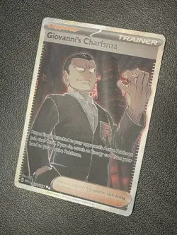 Pokemon TCG Giovanni's Charisma Scarlet & Violet Holo Ultra Rare Card 197/165 NM - Image 3
