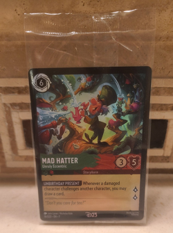 2026 Disney Lorcana Mad Hatter Unruly Eccentric D23 Exclusive FOIL *SEALED* - Image 1