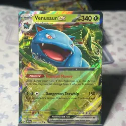 Pokemon TCG 151 Venusaur ex 3/165 Double Rare English Pokemon TCG Cards - Image 1