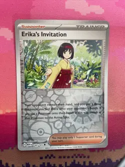 Pokemon Card Erika's Invitation Scarlet & Violet 151 Reverse Holo 160/165 NM - Image 1