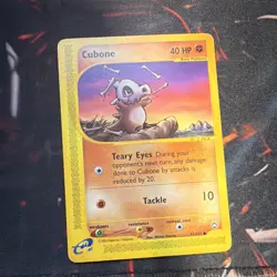 Pokemon Cubone Basic Regular Aquapolis Card 072/147 40 HP Common English - Image 1
