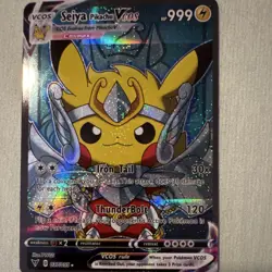 Pokemon Seiya Pikachu Cosmax VCOS Holo Card 037/055 HP999 English - Image 1