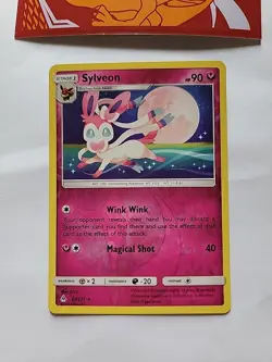 SYLVEON 87/131 RARE REVERSE HOLO FORBIDDEN LIGHT NM CARD - Image 1