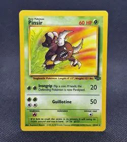 Pokemon Pinsir Jungle Rare Basic 25/64 Regular English 1999 Card - Image 1