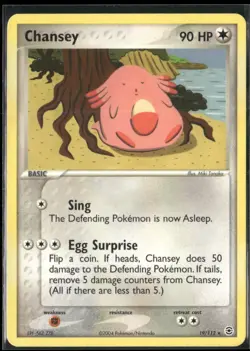 Chansey 19/112 EX Firered & Leafgreen Pokemon English Card (MP) - Image 1