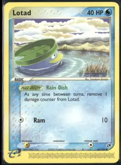 Lotad 66/100 EX Sandstorm Pokemon English Card (MP) - Image 1