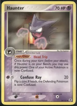 Haunter 34/112 EX FireRed & LeafGreen Pokemon English Card (MP) - Image 1