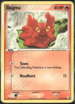 Slugma 73/115 EX Unseen Forces Pokemon English Card (HP) - Image 1