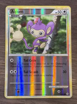 Pokemon Card - Aipom 43/95 Reverse Holo HGSS Unleashed - Image 1