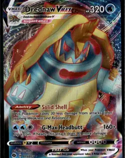 Drednaw VMAX Ultra Rare Champion's Path 15/73 Water Holofoil Pokemon Card - Image 1