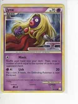 JYNX HEARTGOLD & SOULSILVER SET POKEMON CARD 69/123 MP - Image 1
