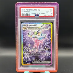 Pokemon 2025 Espeon ex 155/131 SIR Prismatic Evolutions GEM MINT PSA 10 - Image 1