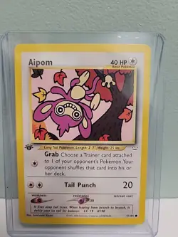 Pokemon TCG Aipom 41/64 Neo Revelation First Edition MINT - Image 1