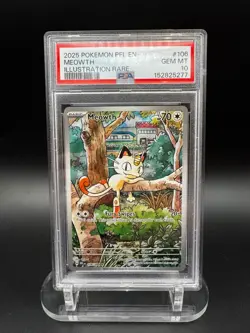Pokemon TCG: Meowth - Phantasmal Flames 106/094 - Illustration Rare - PSA 10 - Image 1