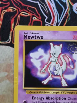 Pokemon TCG - Mewtwo (Movie Promo) (3) - Black Star Promo - WoTC Vintage Damaged - Image 3