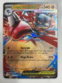 Mega Lucario ex 77/132 Double Rare - Pokemon TCG Mega Evolution - Image 1
